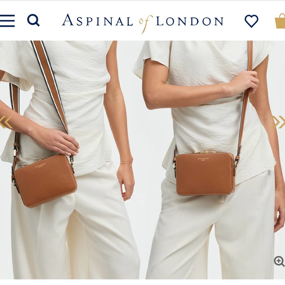 Aspinal of London walnut camera-style bag - Picture 7 of 7